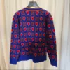 2023 Blue/Black Letter Print Women's Cardigan Brand Same Style Women's Sweaters DH042