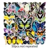 50 szts naklejki motylowe Owady Zwierzęta Wodoodporna dekoracja PCV