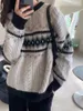 Damestruien Dames Loose Fit Gebreide Trui Fee Grunge Lange Mouw Ronde Hals Vintage Trui Mode Casual Top Winter Warm Vrouwelijk