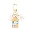 Alloy Sakura Car Keychain for Women Cute Cherry Blossom Paint Key Chains Bag Pendant Jewelry Gift