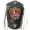 Gilet da uomo Gilet in pelle da moto Patch Giacca senza maniche da motociclista Gilet da motociclista Locomotiva Club Punk Veste