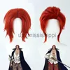 Parrucche Cosplay Parrucca Lemail Capelli sintetici Anime Shanks Parrucche Cosplay Shanks Capelli rossi 30 cm Parrucca di Halloween Capelli resistenti al calore Uomo Cosplay x0901