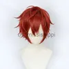 Cosplay Pruiken Anime Ensemble Sterren Amagi Hiiro Cosplay Pruiken Rood Korte Hittebestendige Synthetisch Haar Pruiken Pruik Cap x0901