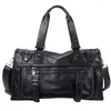 Sacs polochons mode Extra Large week-end grand cuir PU affaires hommes voyage conception bagages sac à main épaule ordinateur sac