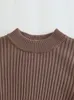 Women's Sweaters Cropped Women Open Back Lace Up Sexy Pullovers Jumper Slim Fitted Crew Neck Long Sleeve Ribbed Knitted Sweater Pullover