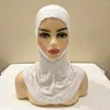 Etnische kleding Eid moslim Womens effen kleur één stuk Amira Hijab Cap Ramadan islamitische slijtage direct innerlijke tulband Underscarf hoeden hoofddeksels