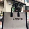 Rive gauche plażowe torby torebki torebki torebki luksusowe modne torebki zakupowe lniane duże torby podróżne portfele torfowe