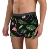 Underpants Men Watercolor Tropical Flamingo Palm Leaves Underwear Humor Boxer Briefs Shorts Panties Male Polyester