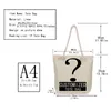 Kvällspåsar Anpassa Eco Portable Handväskor Linne Praktisk Big Size Travel Beach Bag Fashion Simple Women's Tote Print axel