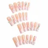 False Nails French Fake Nail For Art Light Pink Long Ballerina Artificial Easy To Apply Daily Lives Everyday Use