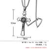 Pendant Necklaces Punk Stainless Steel St Benedict Medal Holy Jesus INRI Cross Wall Crucifix Pendant Necklaces for Men Catholic Jewelry CSSML 230831