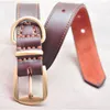 Dog Collars 2023 Genuine Leather Pet Collar Neck Buckle Large Dogs For 15-25 Harness Leash Tag ZL106