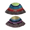 Berety dzianinowe czapkę czapki dla kobiet y2k kontrast kolor rybak etniczny czapka moda moda żeńska nastolatki zimowe nakrycia głowy