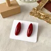 Boucles d'oreilles Vintage vin rouge acrylique pour femmes, bijoux géométriques ronds carrés irréguliers, petit coréen 2023