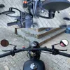 Motosiklet aynaları 1 çift 10mm Motosiklet Krom Yuvarlak Çubuk Uç Scooter Aksesuarlar Dikiz Bakış Yan Ayna Cafe Racer X0901 için Ayarlanabilir