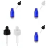 Parfumflesje 768 stks/partij 10 ml lege blauwe glazen druppelflesjes vloeibare reagenspipet met oog voor etherische olie druppellevering gezondheid Dh5Y7