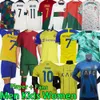 23 24 Al Nassr FC Soccer Jerseys 2023 2024 Portugal MANE HOMMES SET ENFANTS KIT FEMMES Fans Version Joueur Ronaldo Manches Longues Al-Nassr Football Chemises Vert Brozovic Uniformes