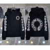 Mäns lyxiga tröjor Klassiska dragkedja Designer Hoodies Kvinnor Män Loose Pullover Hooded Horseshoe Sanskrit Hoodie tröja Jackor Sweatshirt H5KL