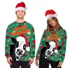 Herentruien Lelijke kersttrui 3D-printen voor mannen en vrouwen leuk feest sweatshirt met capuchon herfsttop 230831