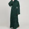 Etnische kleding kralen kimono abaya voor vrouwen moslim ramadan eid islamitische hijab lange jurk kalkoen open abaya's dubai party bescheiden kaftan