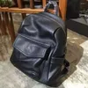 School Bags Women's Backpack Soft Leather Casual Japanese And Korean Fashion Solid Color First Layer Cowhide Zipper Ladies