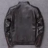 Couro masculino falso moda motociclista jaquetas vintage jaqueta genuína fino 100 natural casaco de couro real roupas da motocicleta 230831