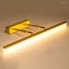 Wandleuchte, moderne nordische LED für Badezimmer, goldener Schwarz-Silber-Aluminiumspiegel, Eitelkeit, verstellbare drehbare Innenbeleuchtung