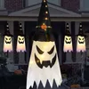 Inne imprezy imprezowe 45-80 cm LED Halloween Dekoracja Flashing Light Gypsophila Ghost Festival Dress Up świetny czarodziej lampa hat hat wiszące wystrój 230831