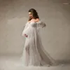 Pearl Tiuls Dress Maternity Sukienka One Linia Po Boudoir Bielizna szatę szlafrok piżamowy