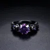 Anneaux de mariage Rétro Punk Crâne Gothique Bague Pour Femmes Hommes Halloween Goth Noir Or Couleur Anneaux Accession En Gros Bijoux De Mode R523 230831