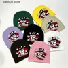 Beanie/Skull Caps Winter Colorful Skull Ghost Knit Hat Halloween Party Woolen Hat Fashion Men's and Women's Skiing Cold Hat unisex beanie emo y2k T230731