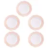 Plates 5 Pcs Party Dessert Decorative Exquisite Plastic Disposable Fruit Dish Pink Serving Adorable Dinner Trays Supplies