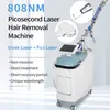 2 i 1 Picosekund laserhudföryngring och yag Q-switch 1064nm 755nm 532nm Pico Laser Age Spot Pigment Tattoo Ta bort 808 Diode Laser Hårborttagningsmaskin