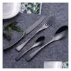 Set di stoviglie Coltello e forchetta in acciaio per uso domestico Set da tavola Coltelli da bistecca da cucina / Cucchiaio forchetta El Forniture Lt228 Consegna a goccia Ho Dhhza