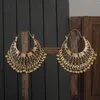 Orecchini pendenti da donna etnici geometrici vuoti vintage color oro rotondo nappa regalo di gioielli pendientes per feste
