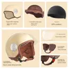 Motorcycle Helmets YY Four Seasons Universal Sun-Proof And Breathable Vintage Battery Car Windproof Gray Helmet