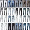 Designers de luxe Jeans en détresse France Mode Pierre Straight Biker Hole Stretch Denim Casual Jean Hommes Skinny Pants261K