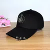 Visors Hat Children wersja Koreańska łańcuch osobowości Iron Ring Cap Studenci Podróż w baseball wszechstronne wiosny i letnie słońce