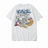 メンズTシャツファッションluxurys衣類メンズティーシャツ女性ゆるいティートップスマンカジュアルストリートグラフィティシャツスウェットシャツTシャツオフホワイトサマーティー