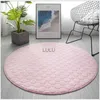 Épaissir le tapis rond pour la décoration intérieure brodé corail velours salon tapis chaise tapis tente coussins chambre enfants jouer Pad HKD230901