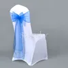 Sashes 25 pcs Sheer Organza Chair Sashes Bow Cover Banda Nupcial Chuveiro Cadeira Design Festa de Casamento Banquete Decoração 230831