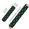 Chaussettes pour hommes Lucky Irish Black and Green Shamrock Adulte Unisexe Hommes Femmes