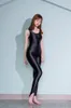 Kvinnors badkläder Mjinm Summer Women Sexig Shiny Leggings Tights Oil Glossy Catsuit Catsuit Sports Pant Leotards Waistcoat Rompers Jumpsuits