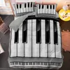 Beddengoedsets Pianotoetsenbord Beddengoedset 2/3 stuks Muziekinstrument Dekbedovertrek Met hoes Zachte dekbedovertrekken Drop