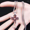 Pendentif colliers sport Baseball croix acier inoxydable déclaration collier couleur argent bijoux Collares Mujer NXH430S01