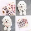 Hundebekleidung Mode Plaid Harness Jacke Winter Warme Haustierkleidung für kleine Hunde Chihuahua Yorkies Mantel Welpen Haustiere Kleidung Manteau Chi Dhyod