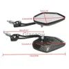 Motorcycle Mirrors Pairs of Distinctive Flame 8mm 10mm Rearview Side Mirror for Motorcycle Scooter Moped Bike x0901