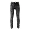 Ksubi Designer Jeans Paars Jean Heren Rise Elastic Kleding Strakke Skinny Jeans Designer Denim Biker Grijze Verf Distress Slim Fit Stretch 430