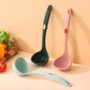 Spoons Thickened Silicone Soup Spoon Large Capacity Kitchen Ramen Ladle Anti-slip Pot Porridge Tablespoons Home Cooking Tableware