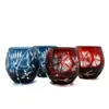 Wine Glasses Japanese Edo Kiriko Handmade Glassware Satsuma Whisky Glass Sake Cup 8oz Water In Gift Box
